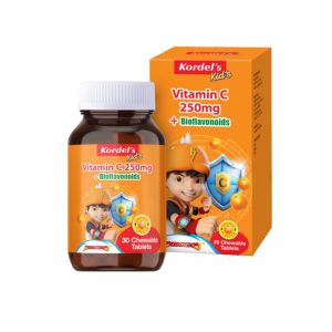 KORDELS KIDS VIT.C 250MG+BIOFLAVONOIDS CHEWABLE 30S