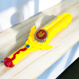 The Gift Rotary Combat Gyro Spinning Top Sword With Light Toy For Kids Gaging Pedang Dengan LED Mainan Untuk Kanak