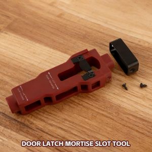 Door Latch Mortise Tool Auto-Centering Door Latch Installation Tool for 1-3/8" & 1-3/4" Thick Doors Precision Scoring and Chiseling for Clean Accurate Mortising