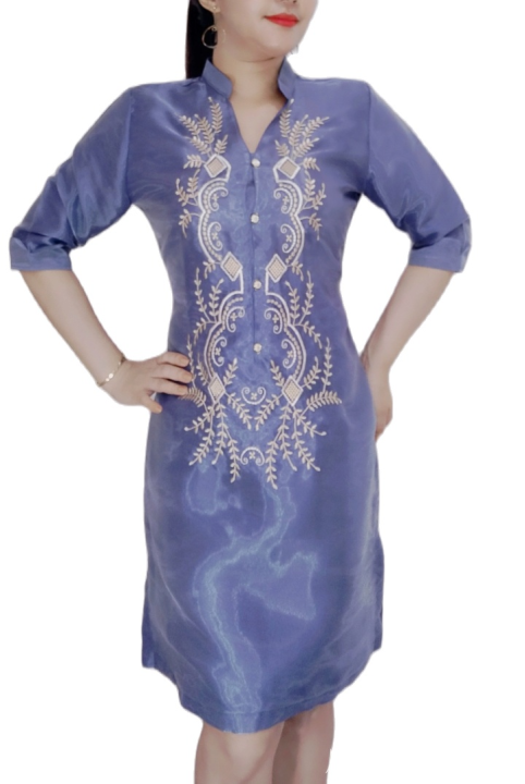 The New】 MODERN FILIPINIANA BARONG DRESS FOR WOMEN Lazada PH