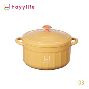 HAYYLIFE Mangkuk Mie Instan Stainless Steel Dengan Sendok - Mangkok Makan Siang Pegangan Dua Sisi Dengan Tutup Ukuran 850 ML HL-AAA596