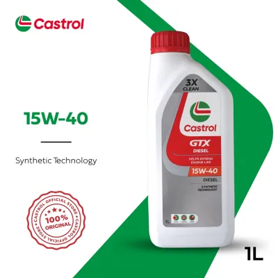 Castrol GTX Diesel 15W-40 1L Synthetic Technology Engine Oil | Advanced Protection for Diesel Enginesnes