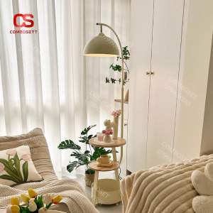 Đèn Sàn Kết Hợp Bàn Kệ Đơn Giản 3 Chế Độ Sáng Decor Phòng Khách Phòng Ngủ Sofa