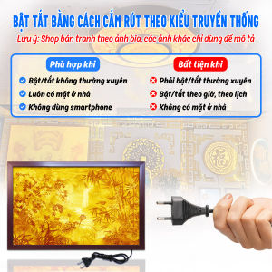 Đèn Hào Quang Trúc Chỉ In Ngang Trang Trí Phòng Thờ Bàn Thờ Gia Tiên Treo Tường TC-TN-16
