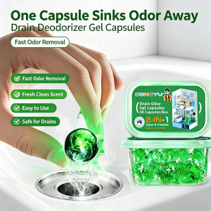 Drain Fly Killer Deodorizer Pods Pipe Cleaning Toilet Kitchen Sink Odor Remover 50 Capsules