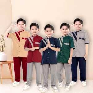 Cod-Setelan Baju Koko Muslim Variasi Anak-Junior Terbaru//Pakaian Baju Muslim Anak Cowok Usia 1-12 Tahun Terbaru 2025