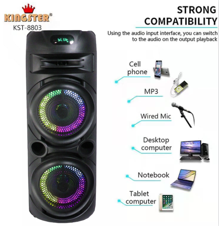 Sound Portable Music System With Mic V2S PARTY BOX 2000