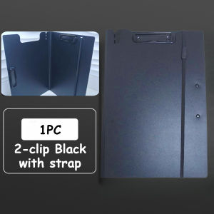 Black Long Clipboard with Cover 360° Flip Clipboard Double Clips Board  File Folder Organizer Office