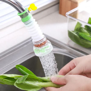 Kitchen Tap Water Filter Extender 360° Rotatable Stretchable Faucet Splash Proof Nozzle Purification Water Saving Sprayer