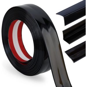 3M Wall Sticker Panjang List Plat Strip Mirror Stiker Dinding Garis Datar Bahan Stainless Steel Warna/Emas/Silver Pembatas Nat Keramik