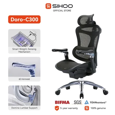 [Pre-Order] SIHOO Doro C300 V1 Ergonomic Office Chair Mesh Chair Auto Weight Adaptive Recline 6D Armrests Home Office