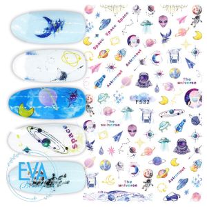 Sticker Dán Móng Tay 3D Dạng Decal Dán Móng Chống Nước Hoạ Tiết Không Gian Vũ Trụ Astronaut Space F532