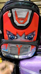 Tas Ransel Anak Ransel Sekolah SD Kepala Robot Mata Nyala Lampu Trendy SALE