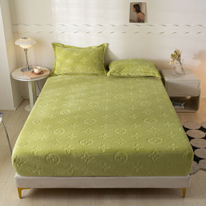 SUNLIGHT HOME ผ้าปูที่นอนกำมะหยี่ ผ้าปูที่นอนลายดอกไม้ ผ้าปูที่นอน6ฟุตผ้าปูที่นอน5ฟุตผ้าปูที่นอน3.5ฟุต