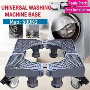 Movable Washing Machine Stand Adjustable Refrigerator Raised Base Mobile Roller Bracket Wheel Bathroom
