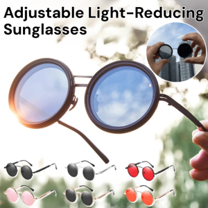 Adjustable Light-Reducing Sunglasses UV Protection Driving Glasses Polarized Glasses Personalized Round Frame Sunglasses 圆框太阳镜