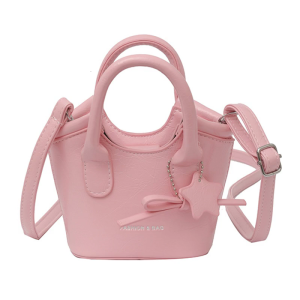 Korean Style Bucket Shoulder Bag For Women With Adjustable Strap And PU Leather Elegant Crossbody Bags Travel Handbag