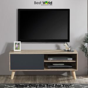 Limited Crazy Deal for Best TIIGO TV-8009 4ft TV Cabinet ( Sonoma Oak + Grey / Columbia Walnut + Grey / White / Espresso)