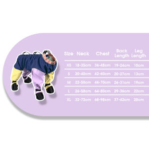 DogLemi Dog Full Body Suit Protective Clothing With Non Slip Soles Reflective Strips Full Coverage