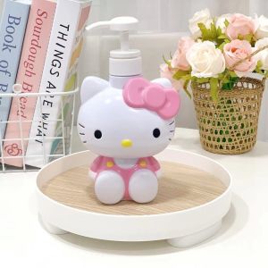 780ML Sanrio Hello Kitty Cinnamoroll Kuromi Mymelody Cartoon Shampoo Conditioner Bottle Dispenser Refillable Containers for Liquid Soap