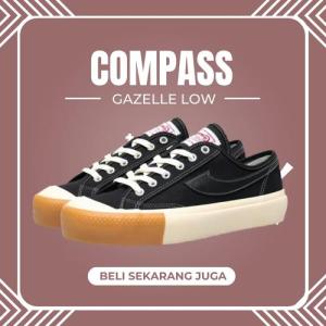 Compass Gazelle Low Black White Black Gum Cappucinno White Red Cream White Blue