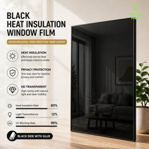 Self Adhesive One Way Mirror Window Film | Heat Insulation | UV 99% Protection | Privacy Glass Tint | Anti Heat Solar Film