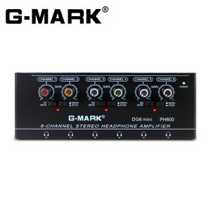 G-MARK DG6Mini Mono/Stereo Headphone Amplifier Whole Metal Ultra-Compact 6 Channels Earphone Splitter for Multi People Music Monitoring Music Sharing