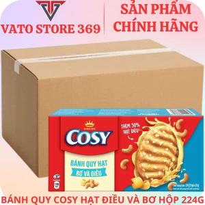 Bánh quy hạt COSY bơ và hạt điều hộp 224g