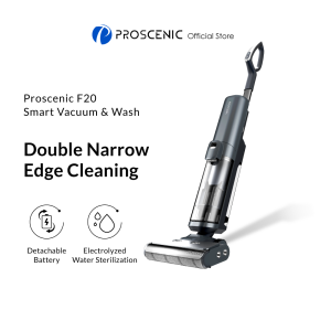 [NEW] Proscenic F20 WashVac Wet Dry Cordless Vacuum Cleaner and Mop Floor Washer Detachable Battery Double Edge Cleaning