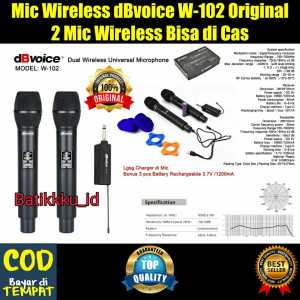 [ORIGINAL BISA COD] Mic Wireless dBvoice W102 W 102 ORIGINAL 2 MIC WIRELESS BISA DI CHARGE