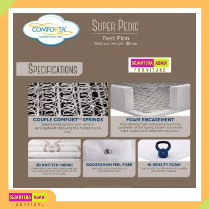 Comforta%20Springbed%20Super%20Pedic%20kasur%20Orthopedic%20Matras%20/%20Set%20-%20Image%203