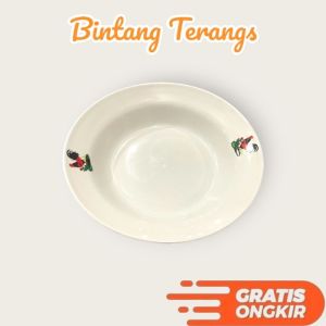 [ 12 pcs ] Piring Ayam Jago Tebal & Anti Pecah