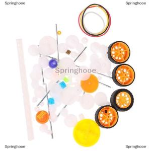 [COD] Springhooe 78pcs กระปุกของเล่นหุ่นยนต์มอเตอร์พลาสติกเกียร์ DIY รุ่นอุปกรณ์เสริม