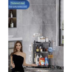Corner Toilet Rack Washroom Shampoo Rack Kitchen Rack Stainless Steel Rustproof 100% Solid Material Durable Guranteeded Confirm Stable