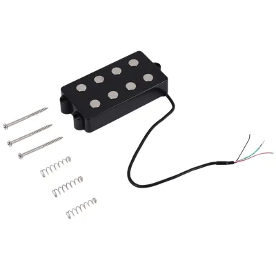 Noiseless Good Balance 4 String Humbucker Double Coil Pickup Black For Guitar
