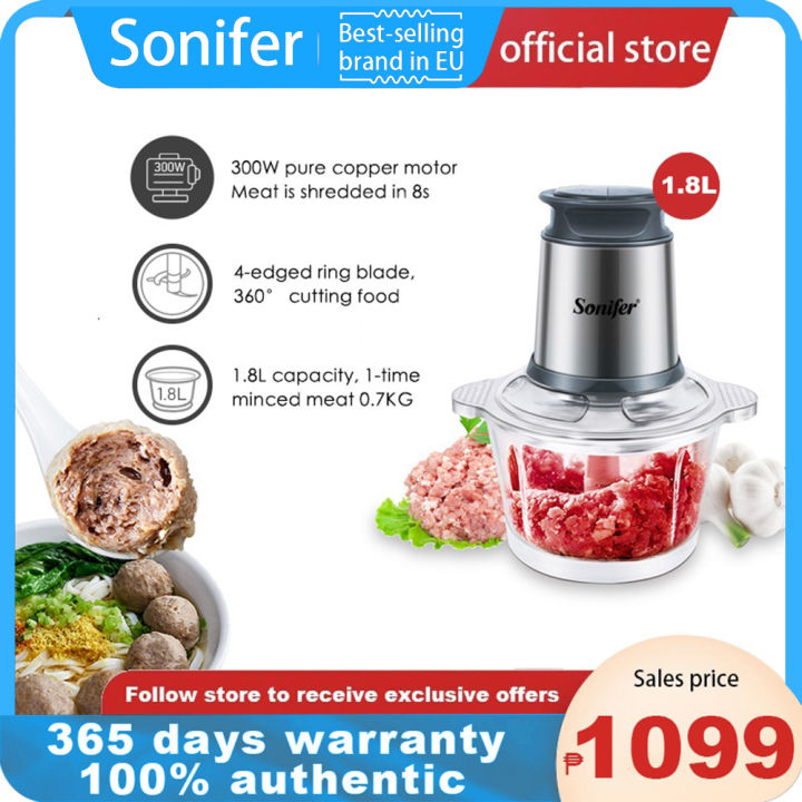 Sonifer Meat Grinder Food Chopper Stainless Steel Food