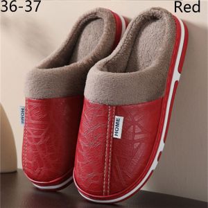 OKDEALS Portable Plush Waterproof Winter Slipper House Slippers Thick Bottom Cotton Shoes