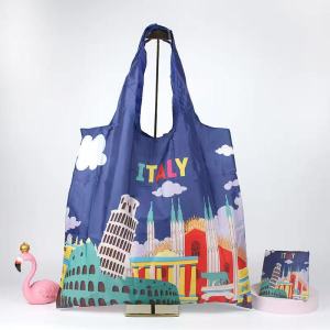 HANKE Premium Shopping Bag Folding Lightweight Eco-Friendly Foldable Bag With Pouch