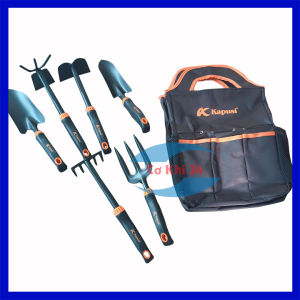 Bộ dụng cụ làm vườn hãng KAPUSI 6 món 9 món kèm theo túi đựng cao cấp