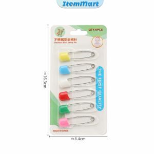 ItemMart Multifunctional Safety Pin Golden/Silver/Colorful Newborn Clip Diaper Clip