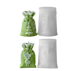 Christmas Gift Bag Shape Silicone Mold For Epoxy Resin Making Soap Chocolate Christmas Home Decoration