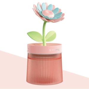 260ML New Portable Humidifier Mini Flower Shape Silent Bedroom Desktop Supplement Moisturizing Spray