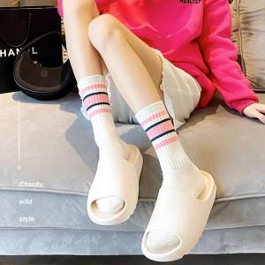 DONOTTAGES ถุงเท้าสตรี ถุงเท้ากีฬาสตรี ถุงเท้ากลางน่องสตรี ถุงเท้าสตรีลายทาง ถุงเท้านักเรียนอินเทรนด์