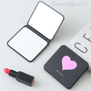 SMF.J410 Cermin Mini Travel C584 Cermin Saku Kaca Rias Makeup Lipat Double Model Segiempat / Cermin Makeup Petak / Cermin Rias Kecil Lipat