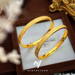 new Womens 9999 24K Real Gold High-end CNC Old Money Style Presbyopic Ring Bracelet for Gift hot
