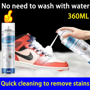 Imported from Japan White shoe cleaner 360ml Shoe wipes cleaner No need to wash with water Shoe whitening cleaner Shoe foam cleaner Quick cleaning Remover for shoes yellow stain No harm to shoes
