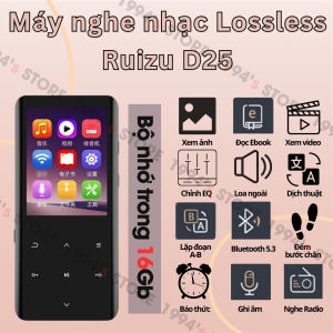Bản 2026 Máy Nghe Nhạc RUIZU D25 Bluetooth 5.3  - Cảm ứng - Xem phim ảnh - Loa ngoài - Bộ nhớ 16Gb