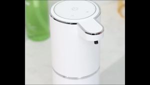 Automatic Foaming Soap Dispenser 12.8oz/380ml Wall Mount Touchless Soap Dispenser with Sensor 4-Level Adjustable IPX5 Waterproof USB Rechargeable for Bathroom Kitchen