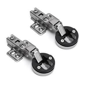 2pack Glass Cabinet Door Hinges Hydraulic Buffer System Heavy Type Cold Rolled Steel Noises Reduction