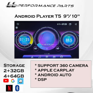 T5 Android DSP Carplay 9"/10" IPS Car Android Player Waze Youtube Wifi Support Car Play